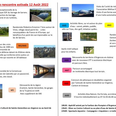 Rencontre Estivale à Argences-en-Aubrac et Cantoin